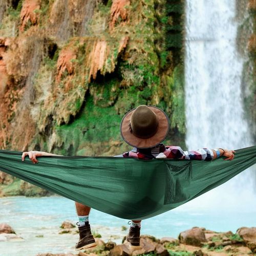 HAMAK KEMPINGOWY Z MOSKITIERĄ, HAMAK PODRÓŻNY DO UŻYTKU NA ZEWNĄTRZ, 270 CM na Arena.pl