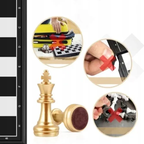 SZACHY KLASYCZNE 25X25 GRA SKŁADANE SZACHOWNICA PREZENT na Arena.pl