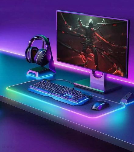 MOZOS DUŻA PODŚWIETLANA PODKŁADKA 80X30CM DLA GRACZY GAMINGOWA LED RGB na Arena.pl
