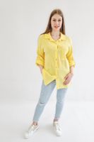Muślinowa Koszula Damska Żółta UNI