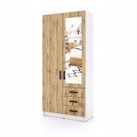 Szafa Sigma B6 1L1U3SZ z lustrem 90 cm - dąb wotan