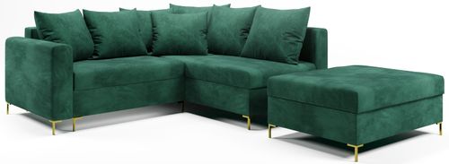 Kanapa Narożnik z Funkcją Spania i Pojemnik LOFT Mini Prince Zielony Prawy na Arena.pl