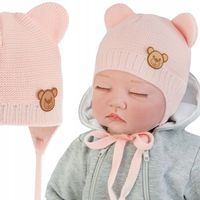 Czapka niemowlęca wiązana WIOSNA JESIEŃ 44-46