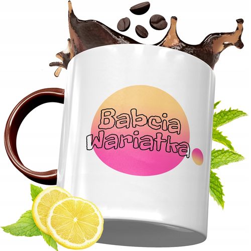 Kubek Bordowy Dla Babci Na Urodziny Prezent Z Nadrukiem Ze Zdjęciem na Arena.pl