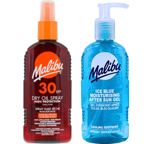 Malibu Olejek Brązujący SPF30 200ml + Żel Po Opalaniu 200ml na Arena.pl