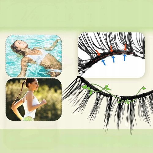 Rzęsy Magnetyczne Sztuczne JAK NATURALNE 2w1 + Aplikator BEZ Kleju na Arena.pl