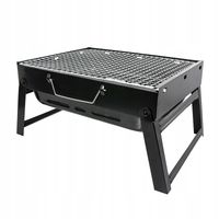 GRILL WĘGLOWY TURYSTYCZNY SKŁADANY KEMPING BIWAK PRZENOŚNY WALIZKA BBQ GRIL