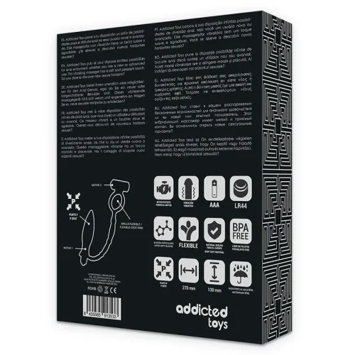 addicted toys wtyczka anatomiczna z pierścieniem i funkcją wibracji, czarna na Arena.pl