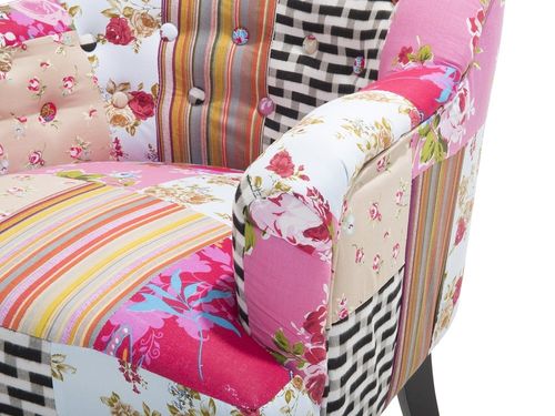 Fotel Patchwork Wielokolorowy Mandal na Arena.pl