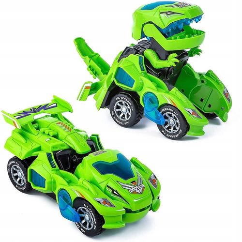 AUTO ROBOT DINOZAUR ZMIENIA JEŹDZI GRA ŚWIECI LED na Arena.pl
