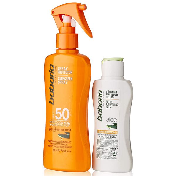 Babaria Aloe Sun Screen Spray SPF50 200ml + After Sun 100ml zdjęcie 1