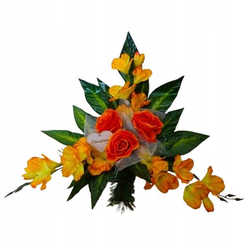 STROIKI NA CMENTARZ kompozycja stroik na grób kwiaty sztuczne w doniczce na Arena.pl