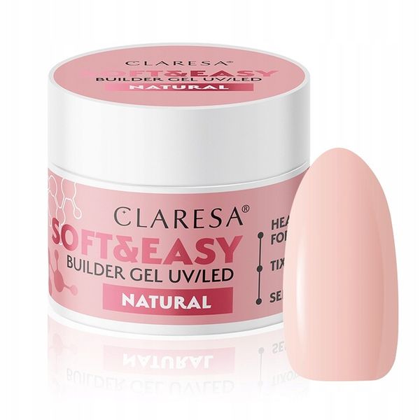 Claresa Żel Budujący Soft & Easy Builder Gel 45 g - Natural zdjęcie 8
