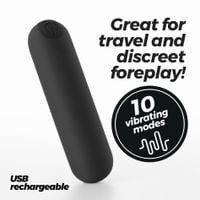 mini wibrator imoan crushious czarny usb 7,6 cm