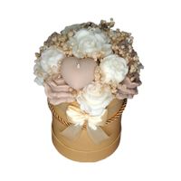 Flower Box Świece Sojowe Wieczny Bukiet Kwiaty Prezent Urodziny Dzień