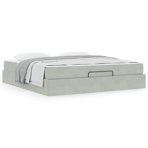 Ramka łóżka Jasnoszary 180 x 200 cm Aksamit na Arena.pl