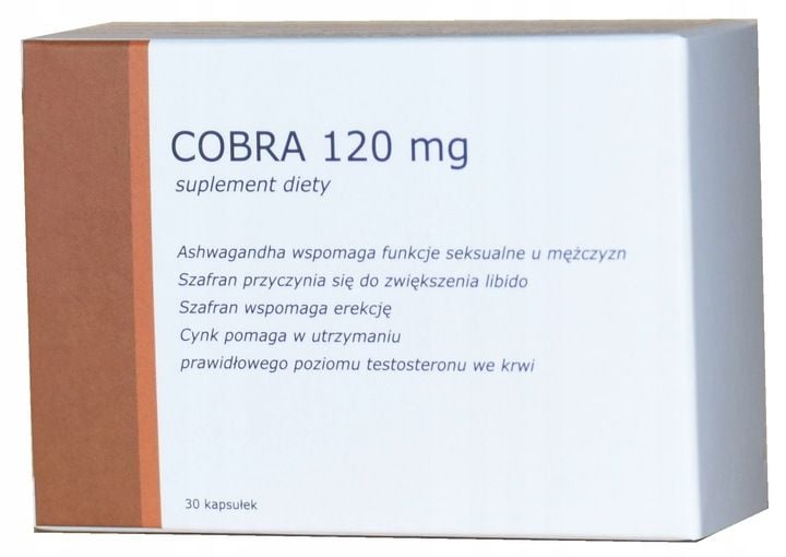 Tabletki na Erekcje Potencje Libido COBRA 120 POZIOM TESTOSTERONU 30 sztuk zdjęcie 9