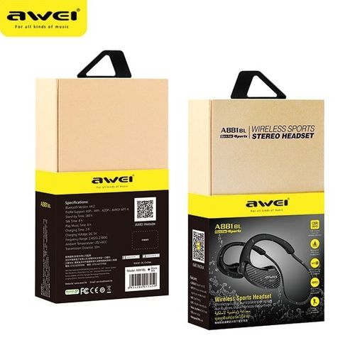 AWEI Słuchawki stereo Bluetooth A881BL NFC czarne na Arena.pl