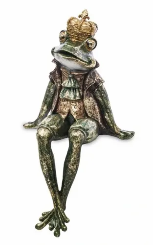 FIGURKA FIGURA ŻABA ŻABKA SIEDZĄCA W KORONIE na Arena.pl