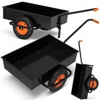 WÓZEK TRANSPORTOWY STALOWY OGRODOWY HIGHER TACZKA KOLEBA 180 L / 390 kg