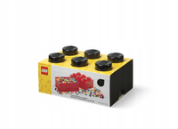 Pojemnik klocek LEGO Brick 6 Czarny Black Na Klocki Na Zabawki Prezent