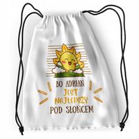 Plecak Dla Adriana Sportowy Szkolny Worek Torba Z Nadrukiem Ze Zdjęciem