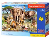 Puzzle 200 elementów. Zwierzęta sawanny