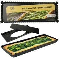 FORMA DO TARTY Z WYJMOWANYM DNEM PROSTOKĄTNA BLACHA DO PIECZENIA CIAST