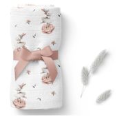 BOCIOLAND Pieluszka bambusowa Króliczki 110x110 cm