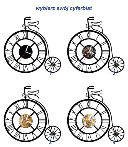 ZEGAR ŚCIENNY ROWER 38cm M 115.10 na Arena.pl