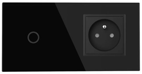 GNIAZDO GNIAZDKO SZKLANE Z BOLCEM Z WŁĄCZNIKIEM POJEDYNCZYM CZARNE na Arena.pl