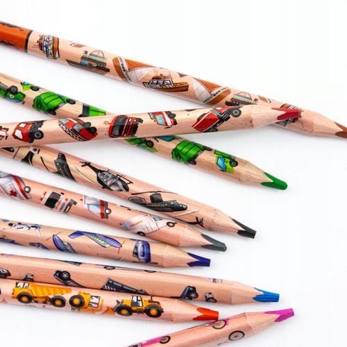 Kredki Trójkątne Jumbo Pojazdy 10 Kol. Kidea 3485 na Arena.pl