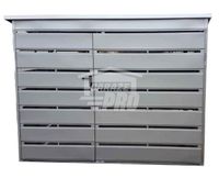 Wiata śmietnikowa spad tył 2,4x1,2m Srebrny Schowek ogrodowy GP283