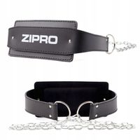 Skórzany Pas Kulturystyczny OBCIĄŻENIOWY Treningowy z łańcuchem - Zipro