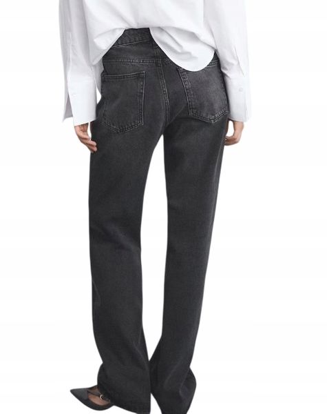 MANGO Regular Jeans 'MIAMI' in Black Denim r,38 zdjęcie 2