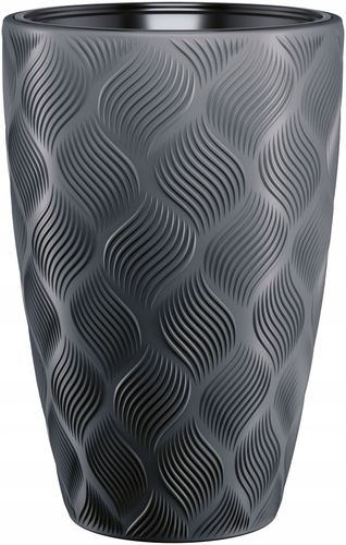 Doniczka okrągła Flow Slim 40 | Antracyt na Arena.pl