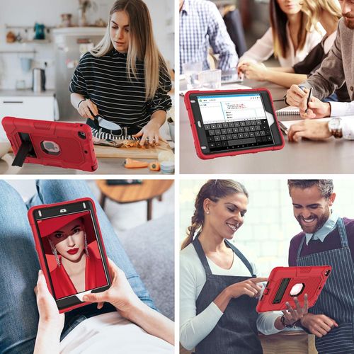 Etui do iPad 9/8/7 10.2" Pancerne z Podstawką Czerwone na Arena.pl