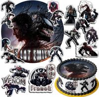 ZESTAW OPŁATEK NA TORT 30CM +17 POSTACI - VENOM + IMIĘ 24CM 26CM