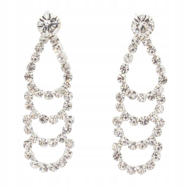 Eleganckie kolczyki z cyrkoniami ślub zdjęcie 1