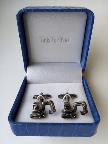 Tytanowe spinki do mankietów Koparka Buldożer na Arena.pl