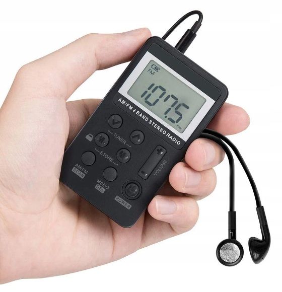 MINI RADIO CYFROWE PROGRAMOWANIE AKUMULATOR SŁUCH + naklejka zdjęcie 4