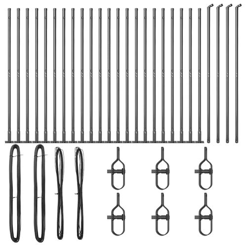 Słupek ogrodzeniowy. 26 pcs Srebrny 3.2 x 3.2 x 140 cm Stal na Arena.pl