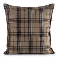 Poszewka ogrodowa GARDEN 45x45 cm beżowo brązowa kratka wodoodporna