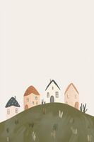 Plakat 61x91,5cm Wzory dla Dzieci, Dziewczynki i Chłopca - Domki