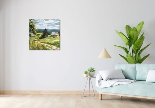 Obraz 60x60cm Bujna Wieś na Arena.pl