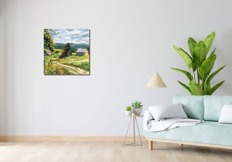 Obraz 60x60cm Bujna Wieś zdjęcie 2