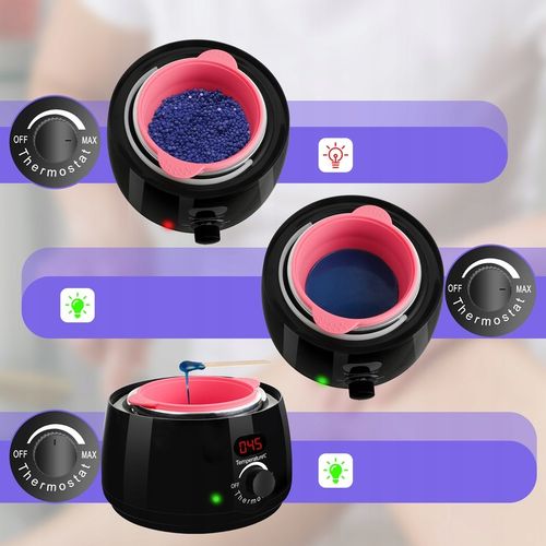 Zestaw do depilacji PODGRZEWACZ 500ml 100W 5x wosk twardy LED wyświetlacz na Arena.pl