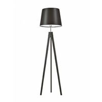 Oświetlenie podłogowe ARUBA abażur brązowy stelaż hebanowy