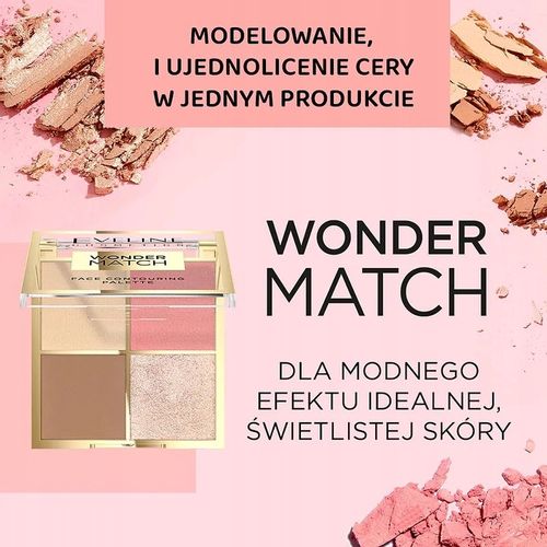 Paleta Do Konturowania Twarzy 01 Eveline Wonder Match na Arena.pl