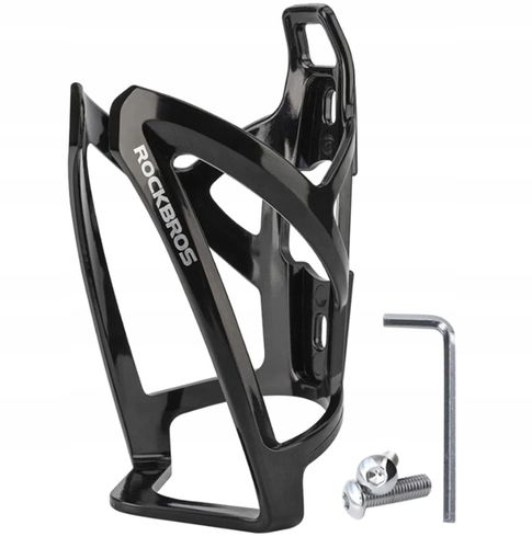 KOSZYK BIDONU ROWEROWY UCHWYT NA BIDON ROWER LEKKI CZARNY + ŚRUBY i IMBUS na Arena.pl